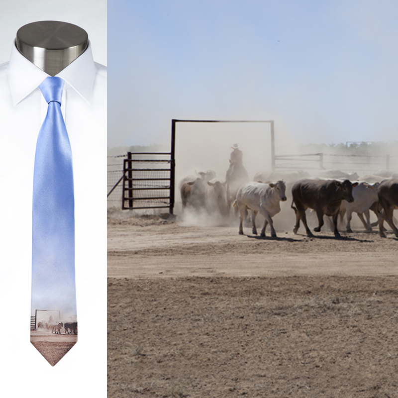 Mustering Cattle - Necktie